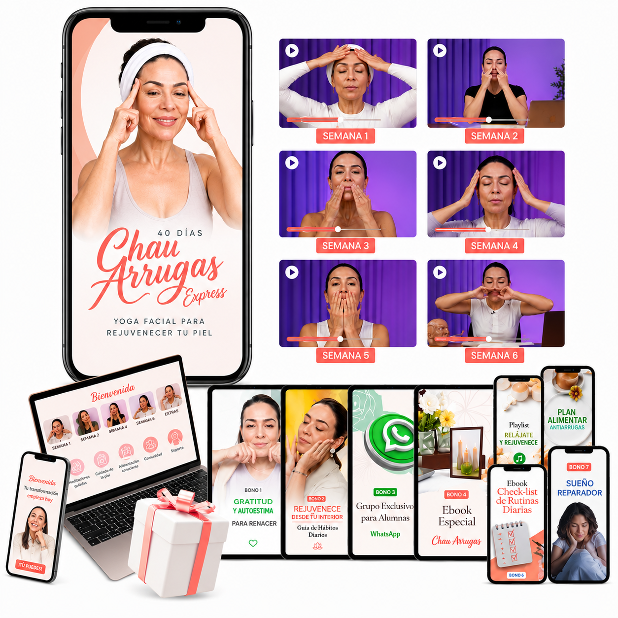 Chau Arrugas en 40 Días — Método Express de Yoga Facial